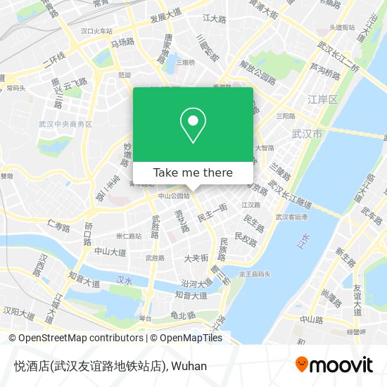 悦酒店(武汉友谊路地铁站店) map