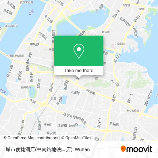城市便捷酒店(中南路地铁口店) map