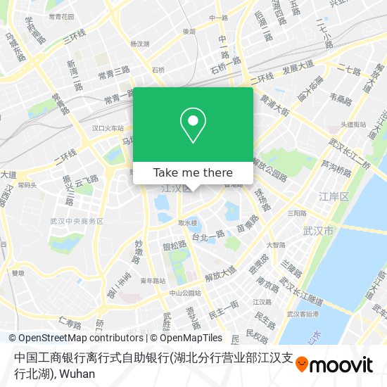 中国工商银行离行式自助银行(湖北分行营业部江汉支行北湖) map