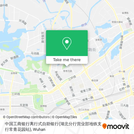 中国工商银行离行式自助银行(湖北分行营业部地铁支行常青花园站) map