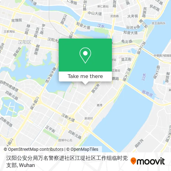 汉阳公安分局万名警察进社区江堤社区工作组临时党支部 map