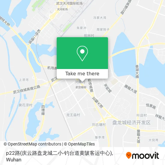 p22路(庆云路盘龙城二小-钓台道黄陂客运中心) map