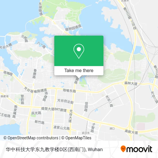 华中科技大学东九教学楼D区(西南门) map