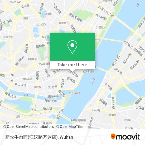 新农牛肉面(江汉路万达店) map