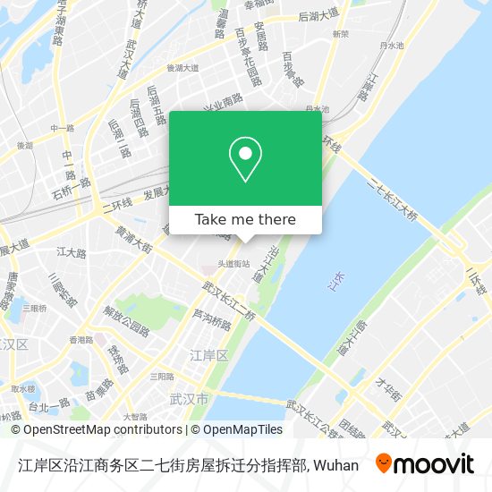 江岸区沿江商务区二七街房屋拆迁分指挥部 map