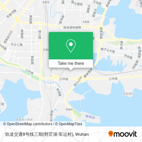 轨道交通8号线三期(野芷湖-军运村) map