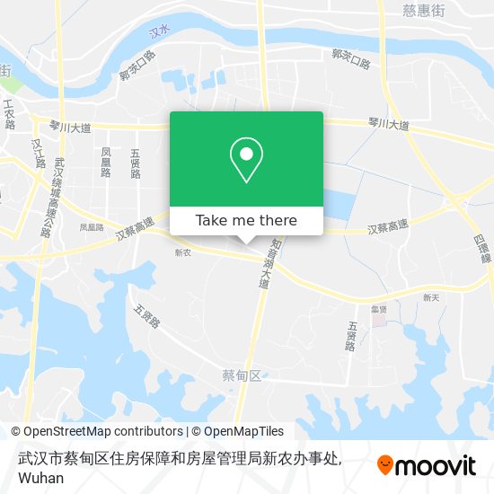 武汉市蔡甸区住房保障和房屋管理局新农办事处 map
