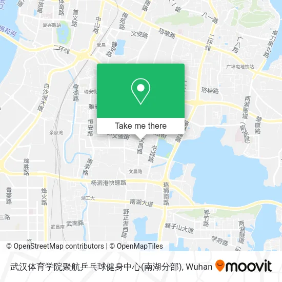 武汉体育学院聚航乒乓球健身中心(南湖分部) map