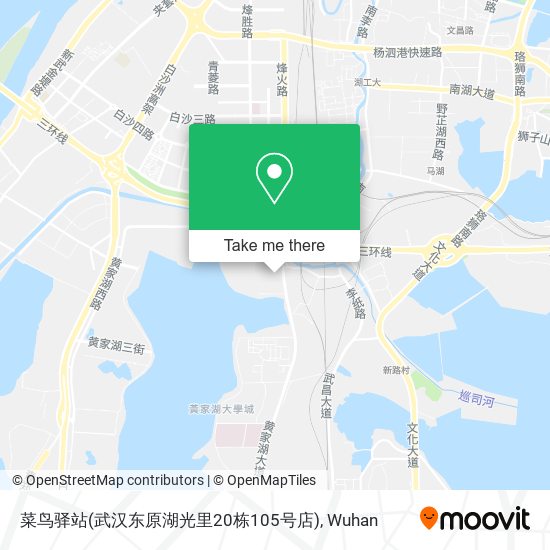 菜鸟驿站(武汉东原湖光里20栋105号店) map