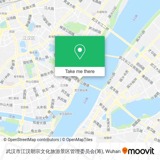 武汉市江汉朝宗文化旅游景区管理委员会(筹) map