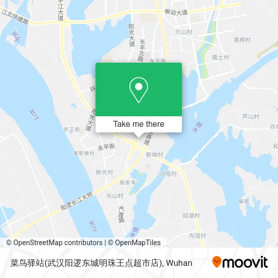 菜鸟驿站(武汉阳逻东城明珠王点超市店) map