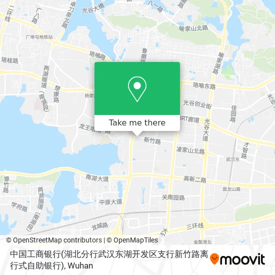 中国工商银行(湖北分行武汉东湖开发区支行新竹路离行式自助银行) map