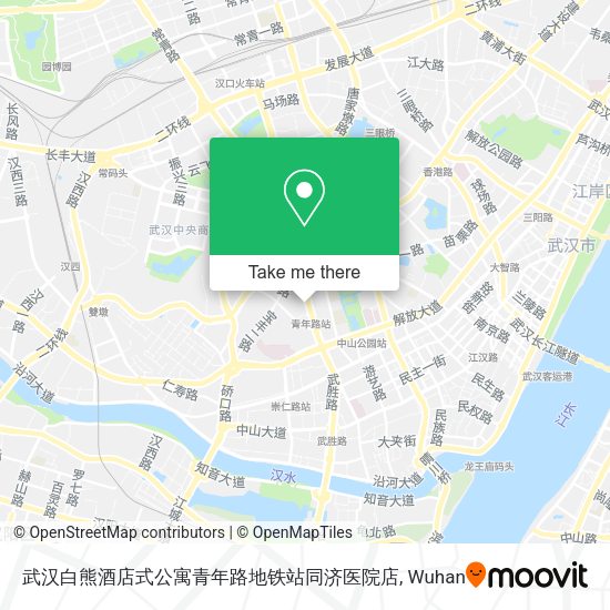 武汉白熊酒店式公寓青年路地铁站同济医院店 map