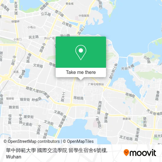 華中師範大學 國際交流學院 留學生宿舍6號樓 map