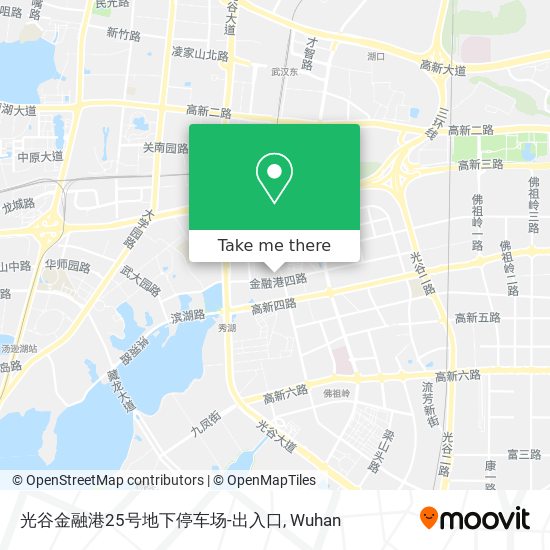 光谷金融港25号地下停车场-出入口 map