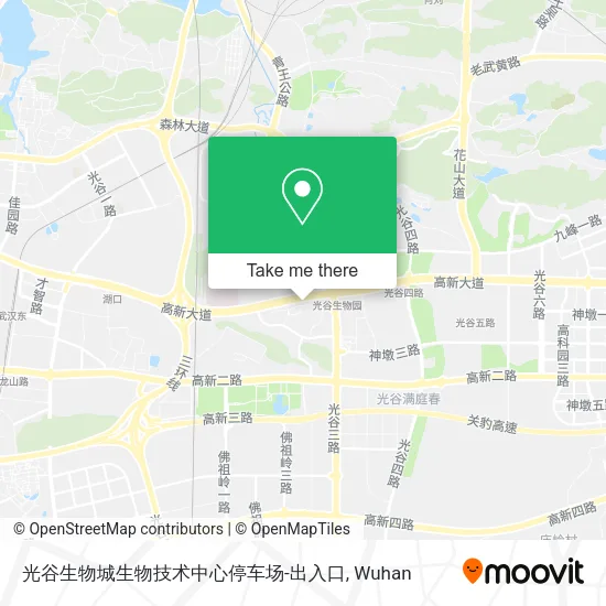 光谷生物城生物技术中心停车场-出入口 map