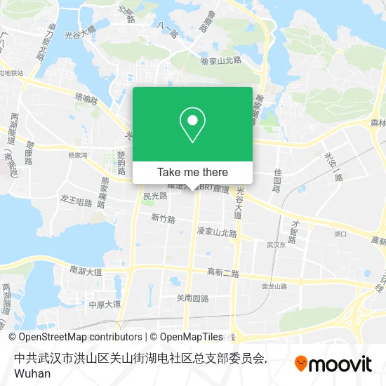 中共武汉市洪山区关山街湖电社区总支部委员会 map