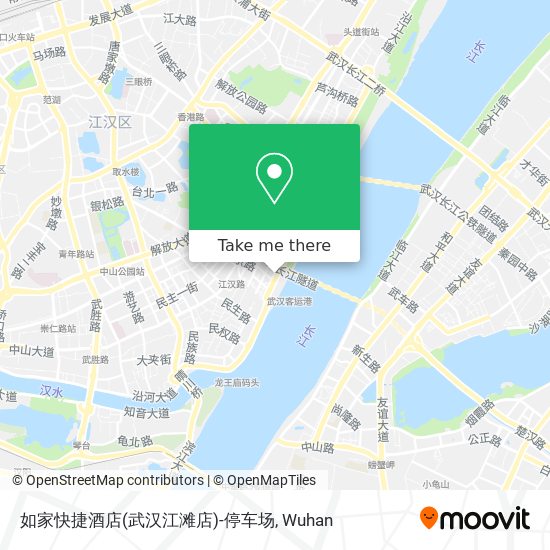 如家快捷酒店(武汉江滩店)-停车场 map