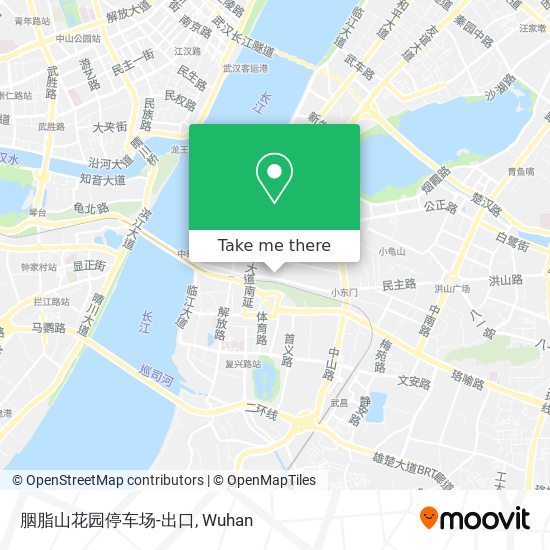 胭脂山花园停车场-出口 map