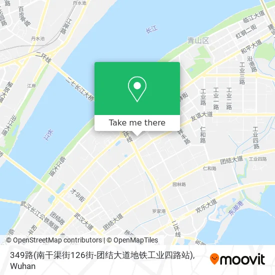349路(南干渠街126街-团结大道地铁工业四路站) map
