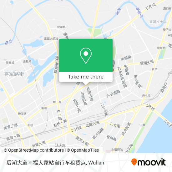 后湖大道幸福人家站自行车租赁点 map