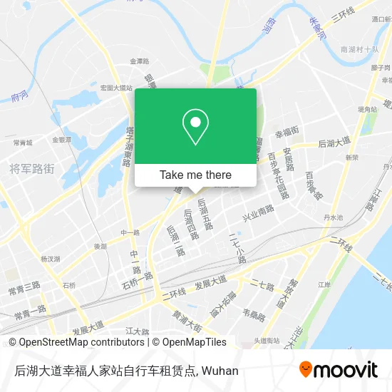 后湖大道幸福人家站自行车租赁点 map