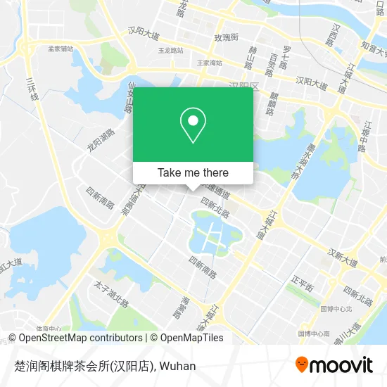 楚润阁棋牌茶会所(汉阳店) map