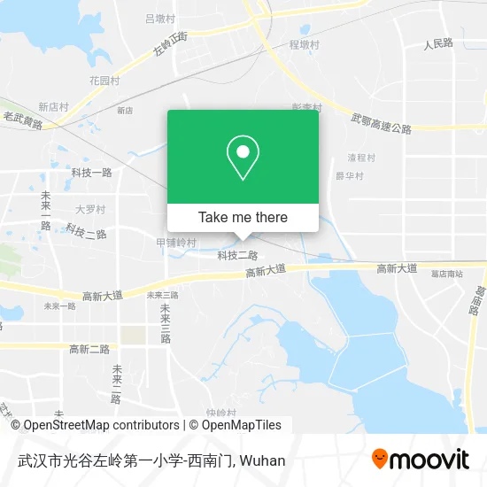 武汉市光谷左岭第一小学-西南门 map