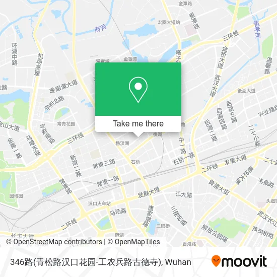 346路(青松路汉口花园-工农兵路古德寺) map