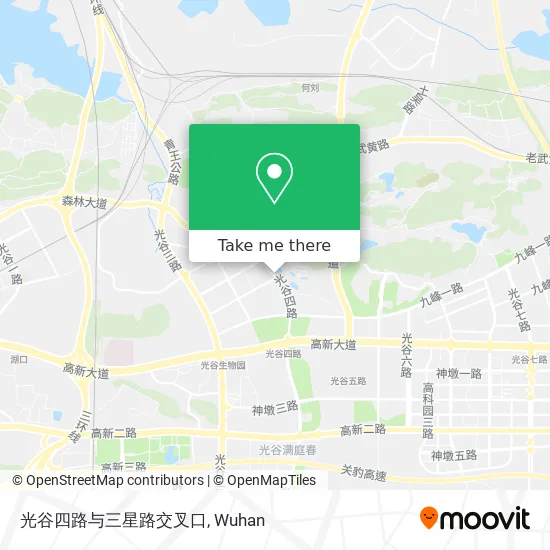 光谷四路与三星路交叉口 map