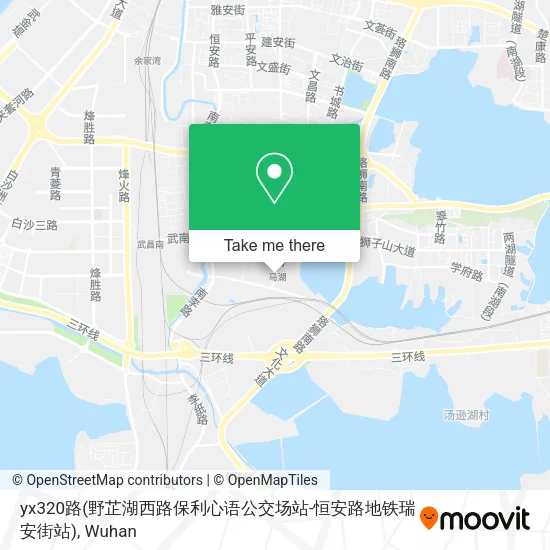 yx320路(野芷湖西路保利心语公交场站-恒安路地铁瑞安街站) map