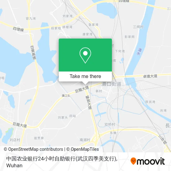 中国农业银行24小时自助银行(武汉四季美支行) map
