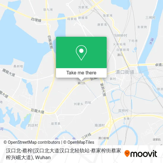 汉口北-蔡榨(汉口北大道汉口北轻轨站-蔡家榨街蔡家榨兴崛大道) map