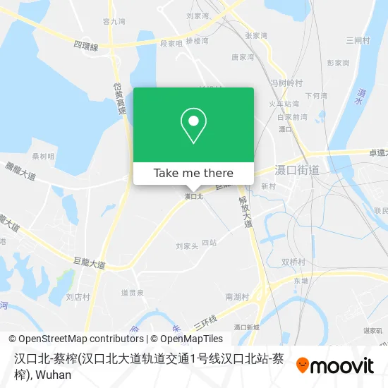 汉口北-蔡榨(汉口北大道轨道交通1号线汉口北站-蔡榨) map