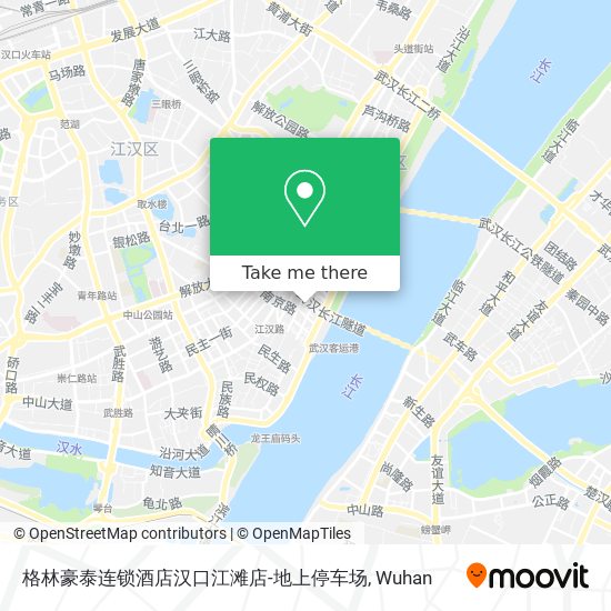 格林豪泰连锁酒店汉口江滩店-地上停车场 map