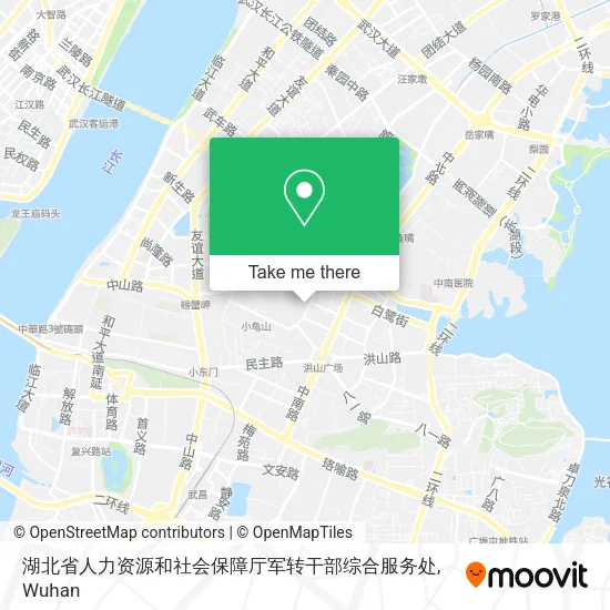 湖北省人力资源和社会保障厅军转干部综合服务处 map