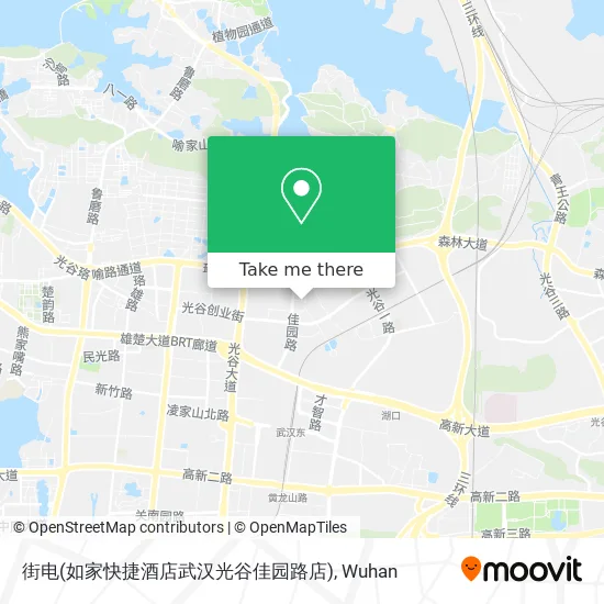 街电(如家快捷酒店武汉光谷佳园路店) map