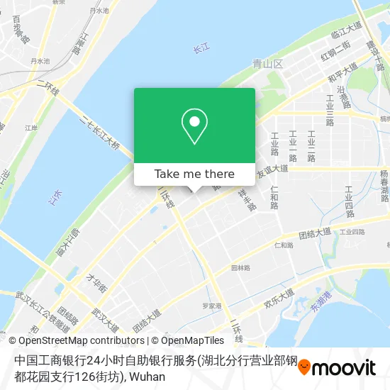 中国工商银行24小时自助银行服务(湖北分行营业部钢都花园支行126街坊) map