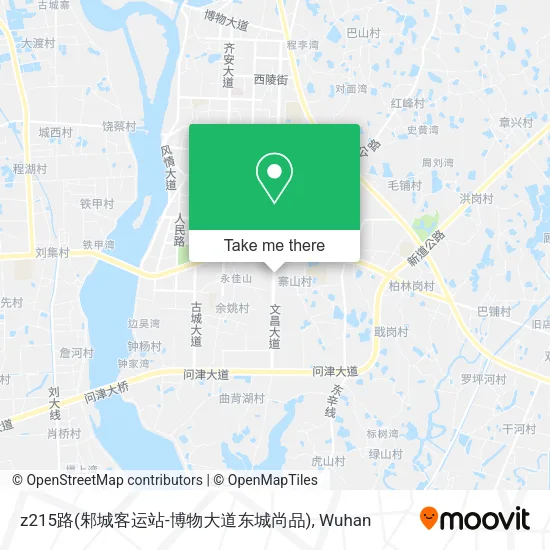 z215路(邾城客运站-博物大道东城尚品) map