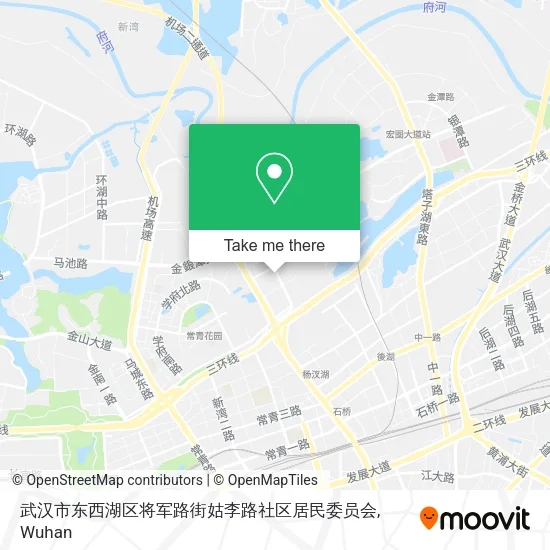 武汉市东西湖区将军路街姑李路社区居民委员会 map