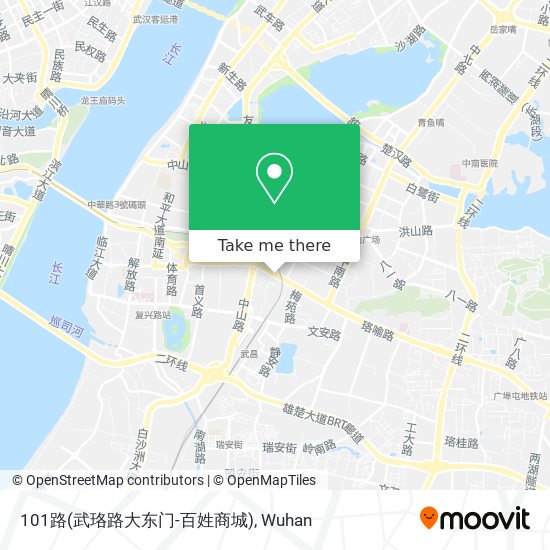 101路(武珞路大东门-百姓商城) map