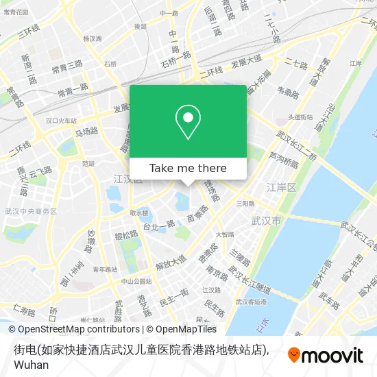 街电(如家快捷酒店武汉儿童医院香港路地铁站店) map