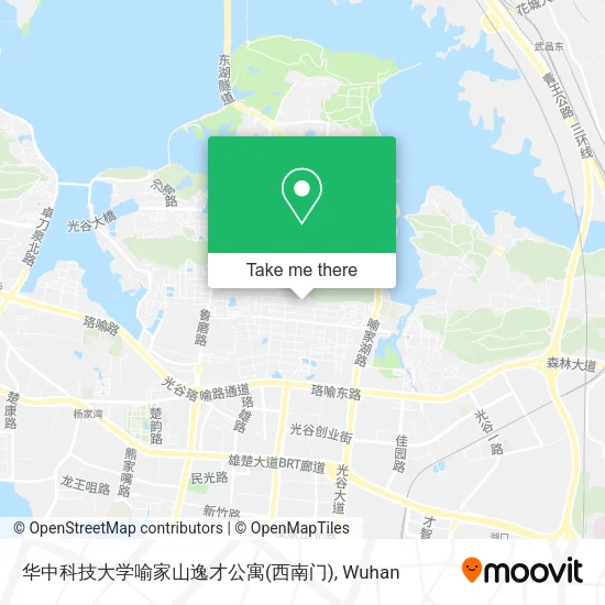 华中科技大学喻家山逸才公寓(西南门) map