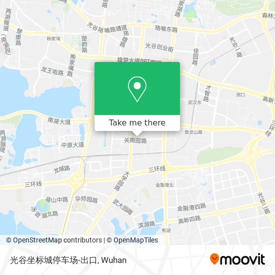 光谷坐标城停车场-出口 map