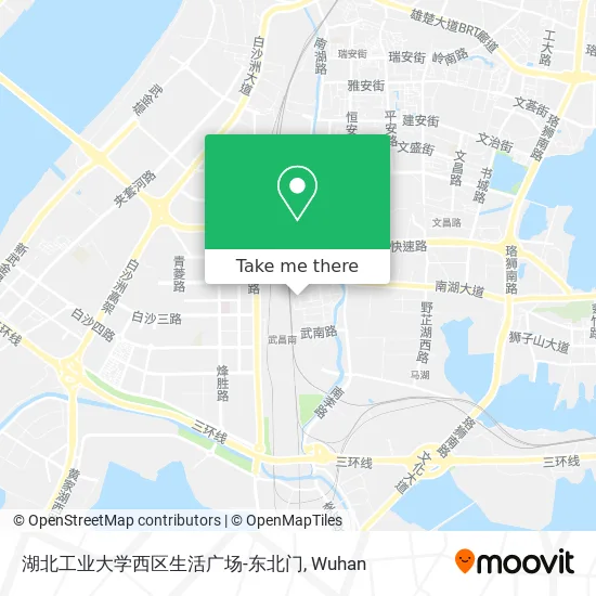 湖北工业大学西区生活广场-东北门 map