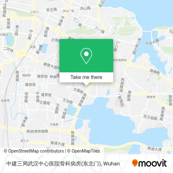 中建三局武汉中心医院骨科病房(东北门) map