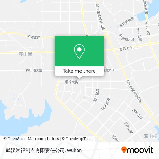 武汉常福制衣有限责任公司 map