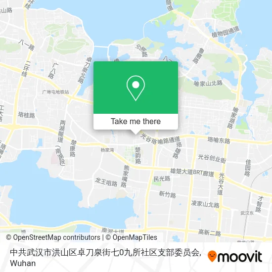 中共武汉市洪山区卓刀泉街七0九所社区支部委员会 map