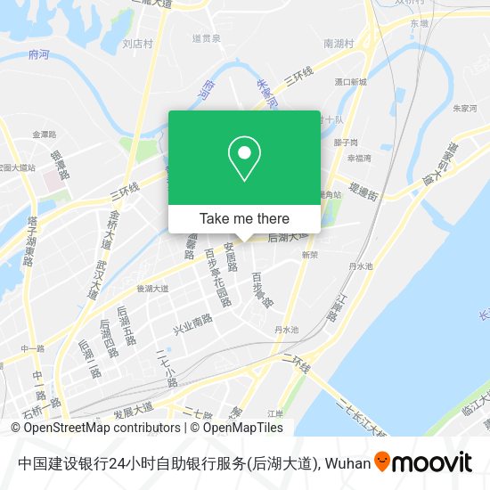 中国建设银行24小时自助银行服务(后湖大道) map
