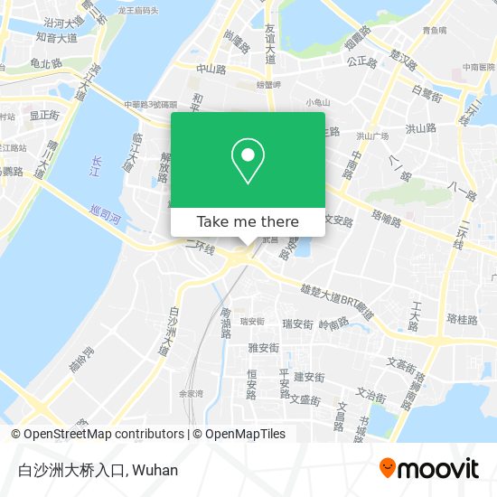 白沙洲大桥入口 map